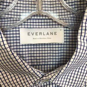 Everlane / Window Pane Print Button Up Shirt